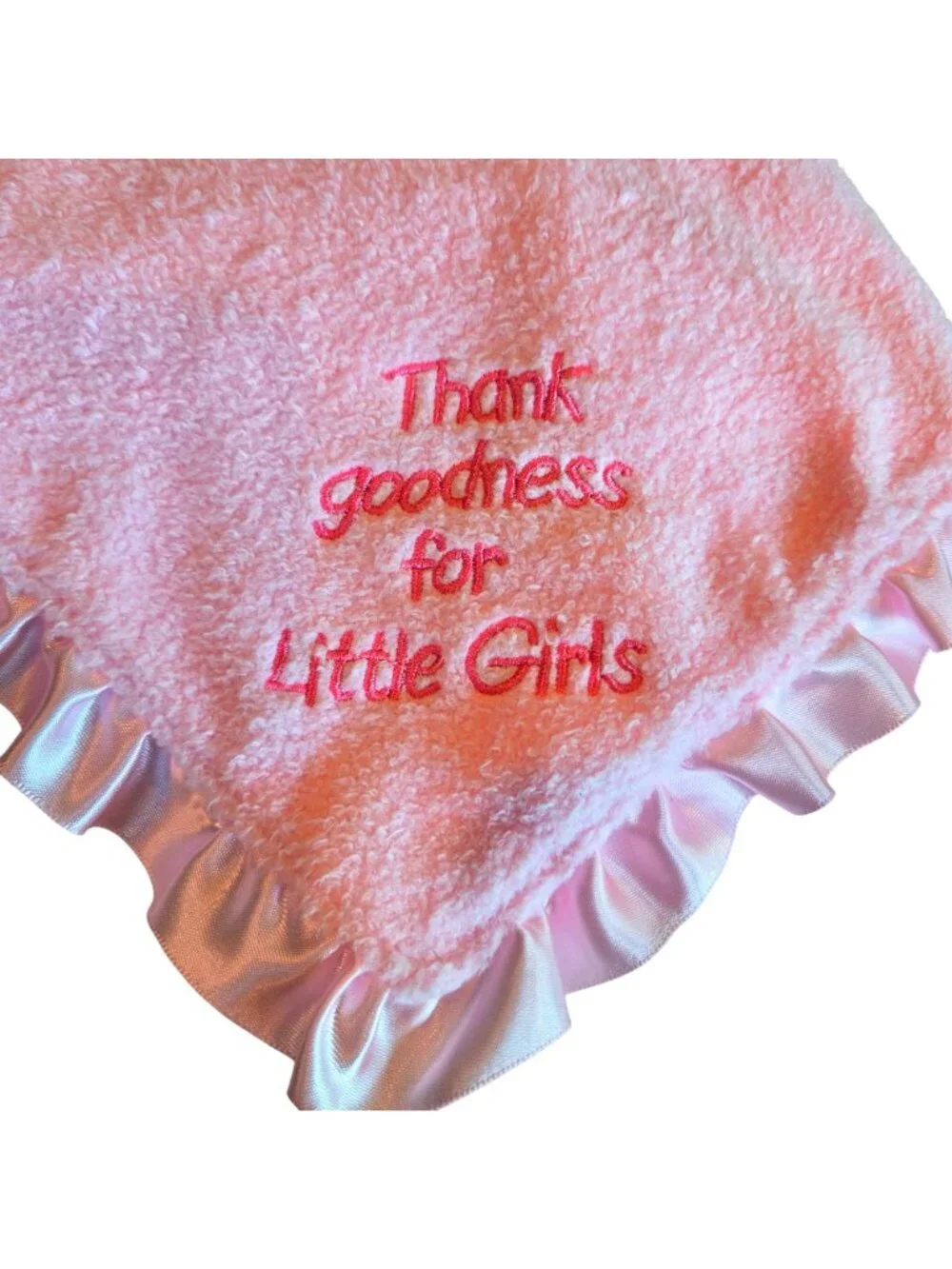 Kids Preferred Thank Goodness for Little Girls Pink Doll Lovey Security Blanket